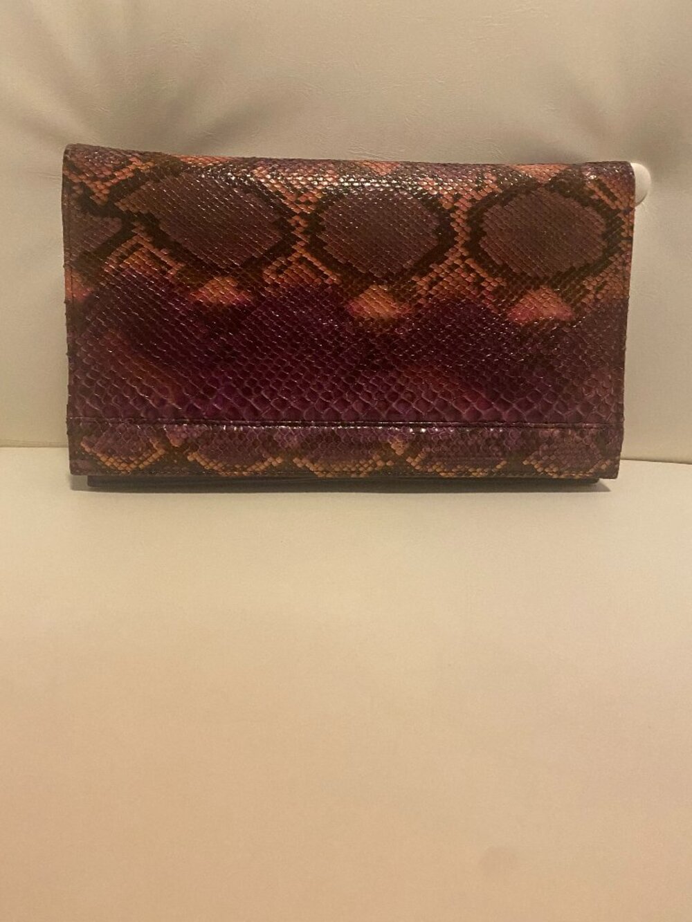 Vintage Leather and Python Clutch